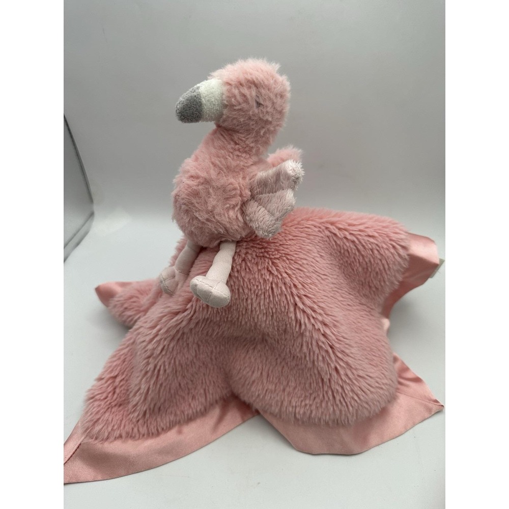 Cloud Island Lovey Flamingo Satin Trim & Back Plush Security Blanket